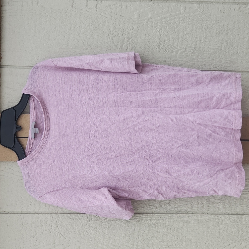 COS Regular Fit Linen T-Shirt Pink Ecocore Breathable Capsule Contemporary